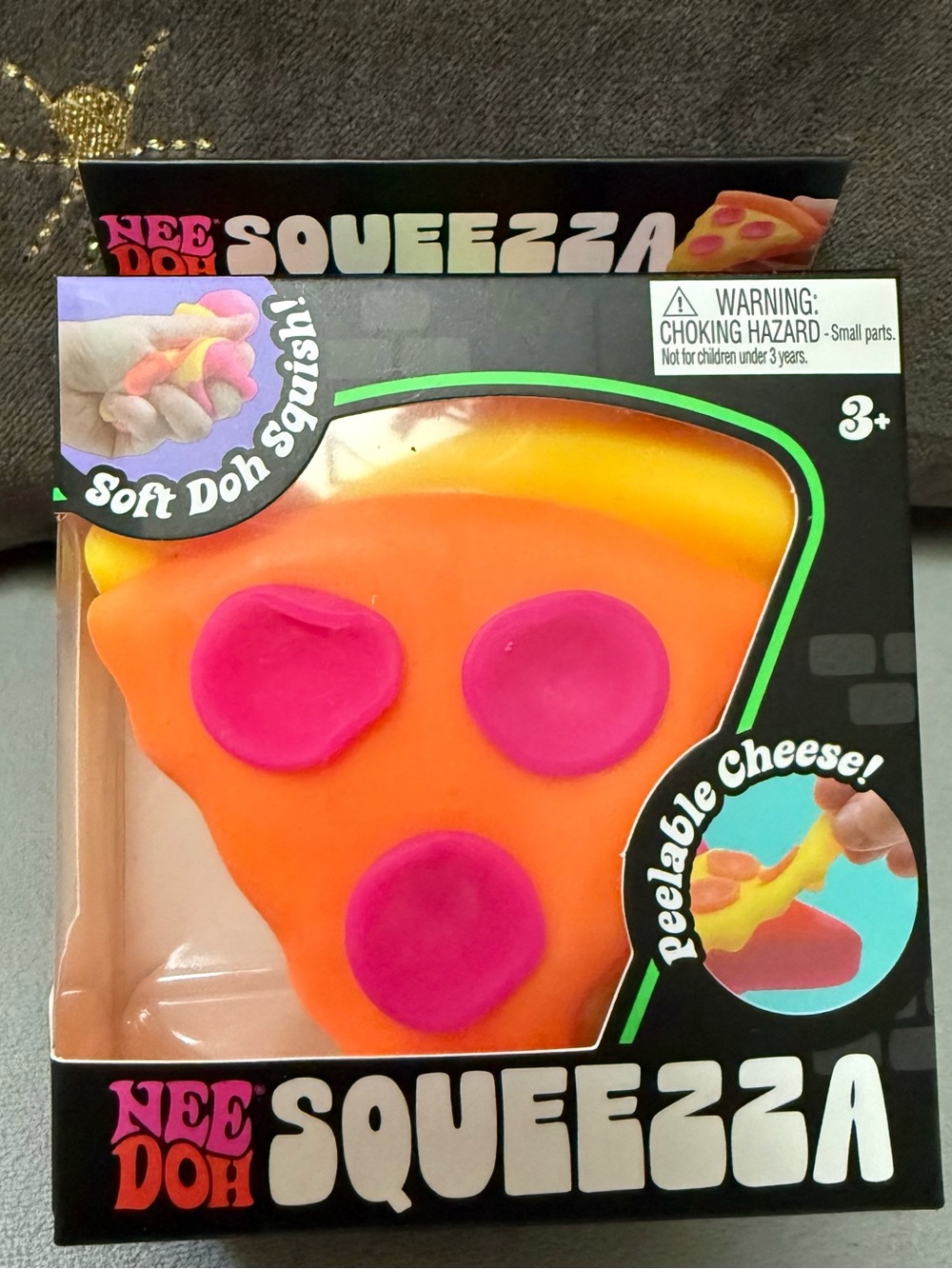 Nee Doh Orange & Pink Pizza Slice Stress Toy